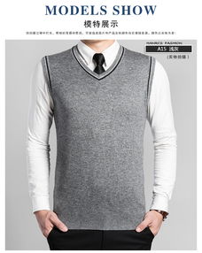 hanri s 瀚瑞直筒素色針織毛馬甲加肥加大坎肩雞心領(lǐng)衣服 wym a15 a32